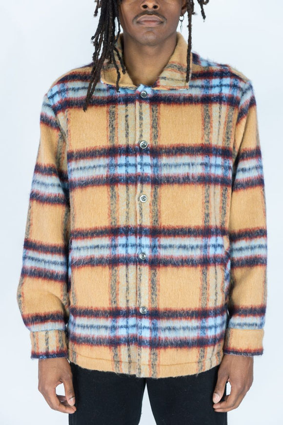 RINGSPUN MOHAIR SHACKET JACKET - 342-784 - WHEAT