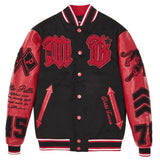 PELLEPELLE VARSITY JACKET - 422-37475 - BLACK / RED