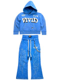 KIDS ELITE VIVID PREMIUM HEAVY GSM FLEECE SET - 4318JR - BABY BLUE