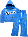KIDS ELITE VIVID PREMIUM HEAVY GSM FLEECE SET - 4318JR - BABY BLUE