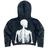 KIDS ELITE SKULL PREMIUM HEAVY GSM FLEECE SET - 4319JR - WASH BLACK