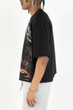 REBEL MIND "PARADISE DJ RHINESTONE T-SHIRT - 610-11137 - BLACK