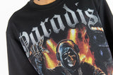REBEL MIND "PARADISE DJ RHINESTONE T-SHIRT - 610-11137 - BLACK
