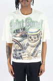 REBEL MIND "SAINT SINNER DRIVER" RHINSTONE T-SHIRT - 610-11170