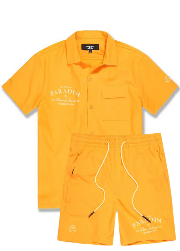 JORDAN CRAIG SEE YOU IN PARADISE SHORT SET - ORANGE
