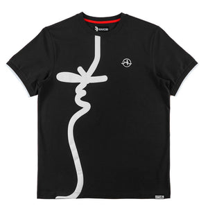 (B&T) MAKOBI SORRENTO - Tee - M395 - BLACK/ WHITE