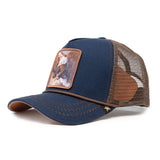 GOLDSTAR TRUUCKER HAT - GS167 - BROWN /BLUE