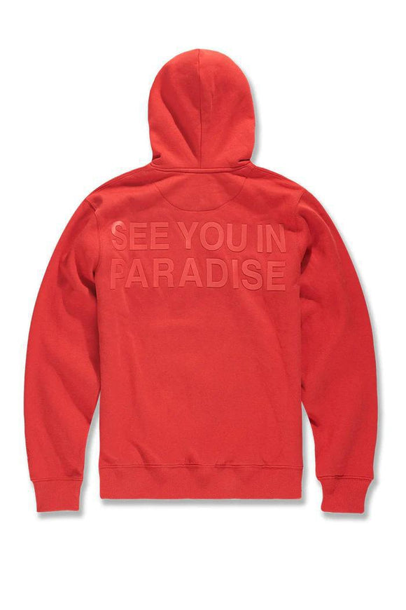 JORDAN CRAIG PARADISE TONAL PULLOVER HOODIE - 8862H - RED