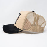 GOLDSTAR TRUCKER HAT - GS162 - TAN/BLK