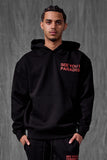 SEE YOU IN PARADISE HOODIE &STACKED FLEECE SET - 9111SET - BLACK/RED