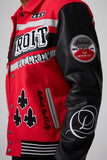 JORDAN CRAIG DETROIT PITCREW VARSITY JACKET - 91652 - RED