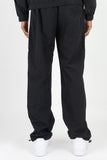 REBEL MINDS STRIPE NYLON PANTS - A00-14405 - BLACK
