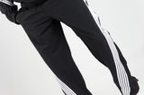REBEL MINDS STRIPE NYLON PANTS - A00-14405 - BLACK