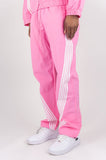 REBEL MINDS STRIPE NYLON PANTS - A00-14405 - PINK