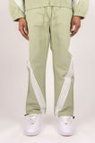 REBEL MINDS STRIPE NYLON PANTS - A00-14405 - SAGE