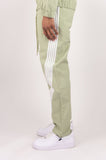 REBEL MINDS STRIPE NYLON PANTS - A00-14405 - SAGE