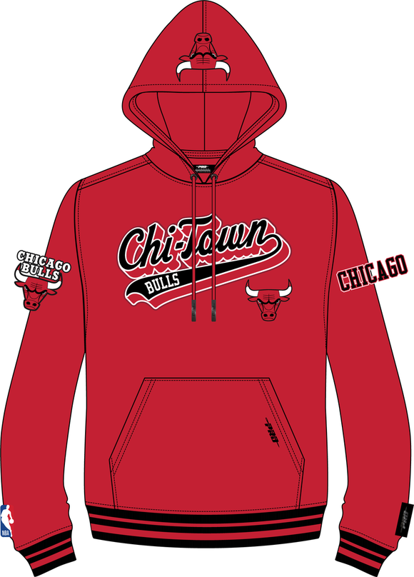 PRO STANDARD CHICAGO BULLS SCRIPT TAIL HOODIE - BCB5515426 - RED