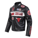 PRO STANDARD CHICAGO BULLS MOTO JACKET - BCB6516947 - BLK/WHI