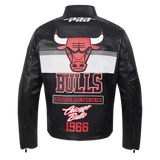 PRO STANDARD CHICAGO BULLS MOTO JACKET - BCB6516947 - BLK/WHI
