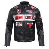 PRO STANDARD CHICAGO BULLS MOTO JACKET - BCB6516947 - BLK/WHI