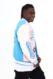 BLACK PHARAOH VARSITY JACKET - BH-002 - TERQ/PINK