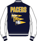 PRO STANDRD INDIANA PACERS TEAM PENNANTS WOOL VARSITY JACKET - BIP6515709 - NAVY