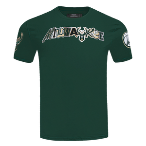PRO STANDARD MILWAKEE BUCKS TEE - BMB1515847 - FOREST GREEN