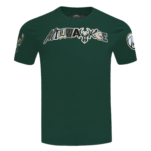 PRO STANDARD MILWAKEE BUCKS TEE - BMB1515847 - FOREST GREEN