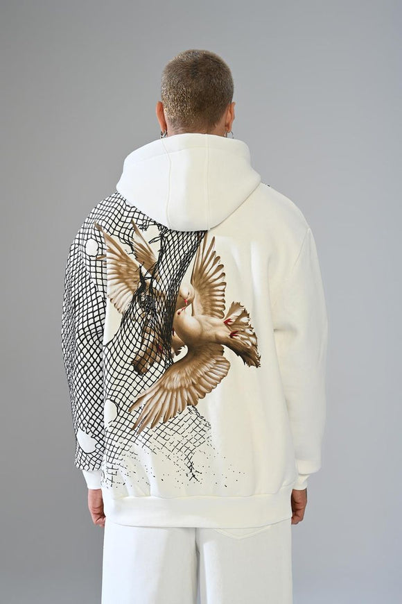 RICH GANG WE ARE FREE HOODIE - BP20 - CREAM