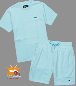 COOIES FRENCH TERRY SET - 1565K6802 - PROWDER BLUE