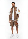CRAFTED FASHION SHORT SET - CR576 - BROWN