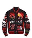REASON DODGE DEMON VARSITY JACKET - DGER5-002 - BLACK/RED