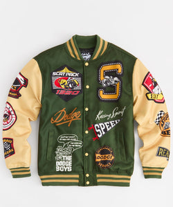 REASON DODGE SCATPACK VARSITY JACKET - DGER5-004 - OLIVE