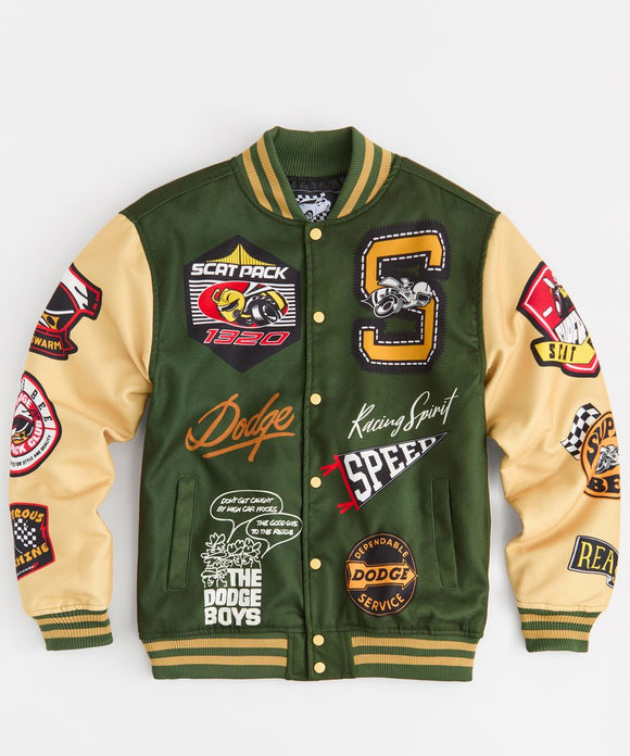 REASON DODGE SCATPACK VARSITY JACKET - DGER5-004 - OLIVE