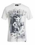 DENIMICITY "FROM SHEEP TO GOAT" STONE T-SHIRT - DNM-2508R - WHITE/GREY