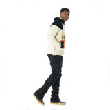 B&T FROST MONALISA FLEECE HOODIE - F5755B NATURAL