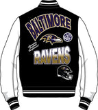 PRO STANDRD BALTIMORE RAVENS TURN IT UP WOOL VARSITY JACKET - FBR6410403 - BLK