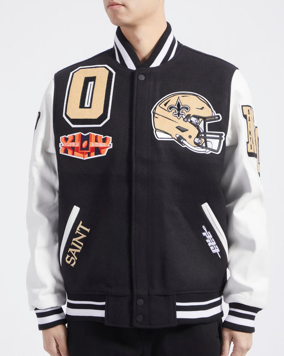 PRO STANDARD NEW ORLEANS SAINTS VARSITY JACKET - FNS6410434 - BLK