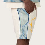 SMOKE RISE  LIMITLESS 2-FER FLEECE SHORT SET - FO26S454SET - ECRU