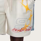 SMOKE RISE  LIMITLESS 2-FER FLEECE SHORT SET - FO26S454SET - ECRU