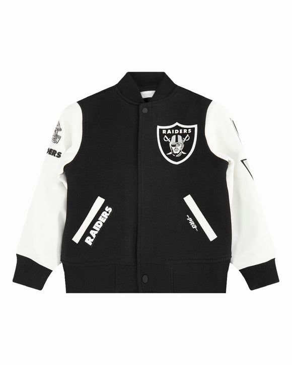 KIDS PRO STANDARD VARSITY JACKET RAIDERS - BLACK /WHITE