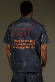 GENUINE "FAITH" WOVEN SHORT SET - GN5014 - NAVY