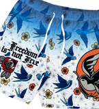 GENUINE "FREEDOM'S NOT FREE" WOVEN SHORT SET - GN5022 - WHITE