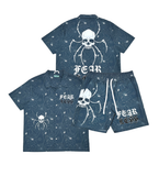 GENUINE "FEAR" WOVEN SHORT SET - GN5024 - NAVY