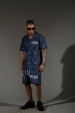 GENUINE "FEAR" WOVEN SHORT SET - GN5024 - NAVY