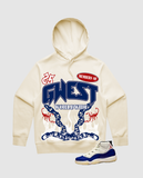 G-WEST UNITED FLAMES HOODIE -GWHLHD9415 - CREAM