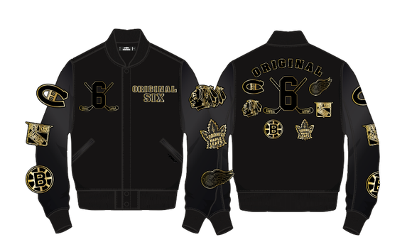 PRO STANDRD ORIGINAL SIX WOOL VARSITY JACKET - HAA660009 - BLACK