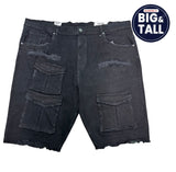 B&T EVOLUTION SHORT JEANS - EV-22973X - JET BLACK