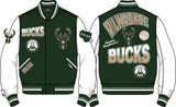 PRO STANDARED MILWAUKEE BUCKS V JACKET - BMB6515646 - OLIVE