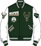 PRO STANDARED MILWAUKEE BUCKS V JACKET - BMB6515646 - OLIVE
